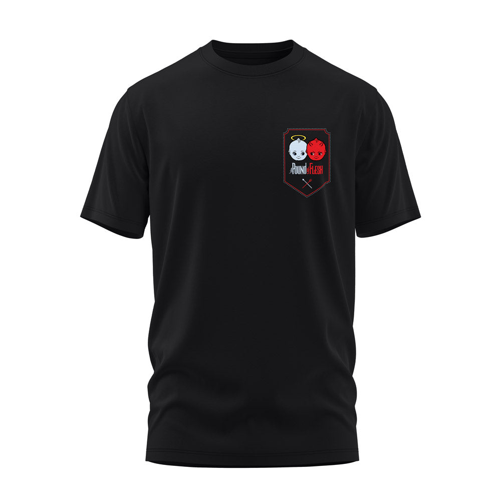 A Pound of Flesh Angel & Devil Black Tee - Darklab Tattoo Supplies