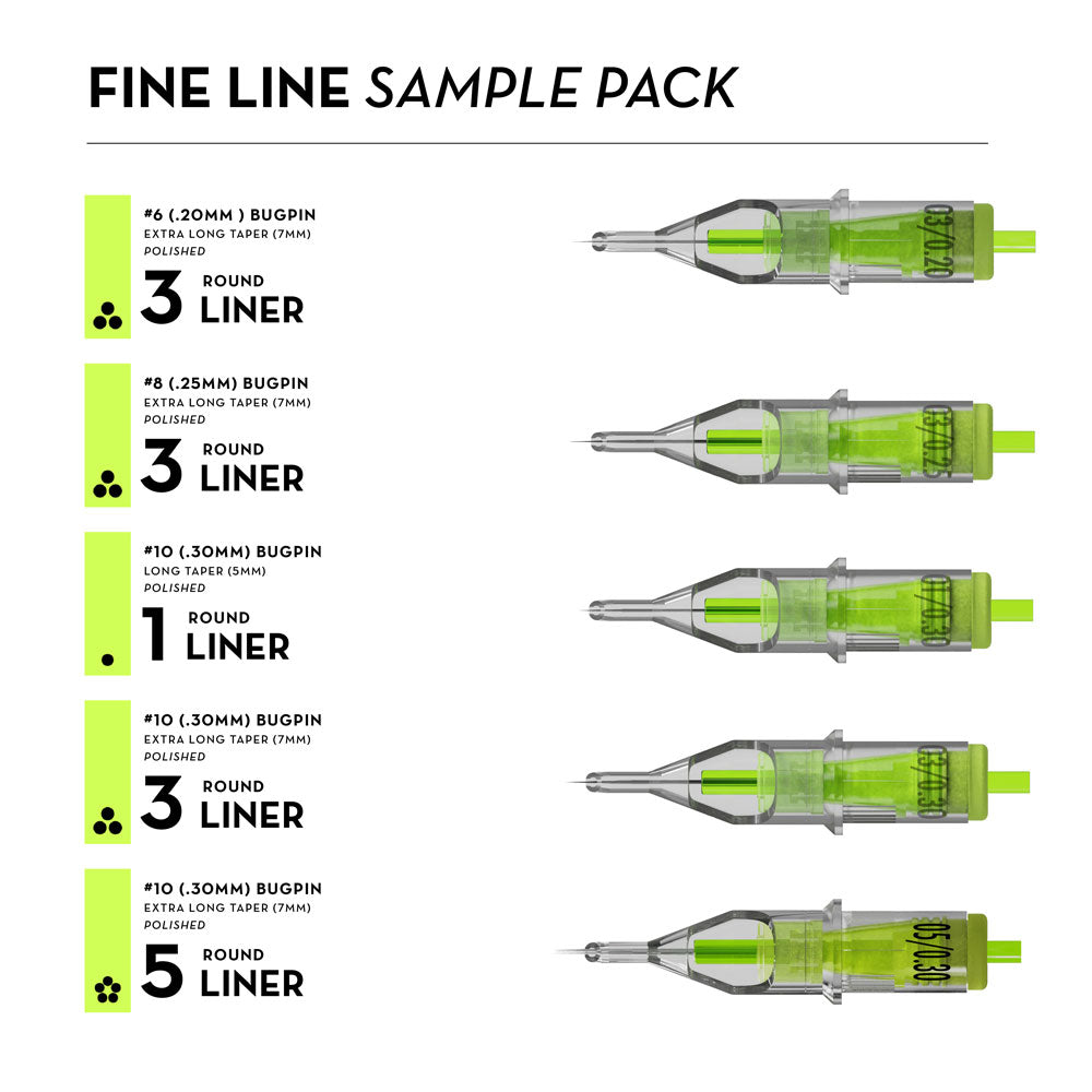 Peak Stellar Needle Cartridges — Sample Pack - Darklab Tattoo SuppliesPeak Stellar Needle Cartridges — Sample Pack