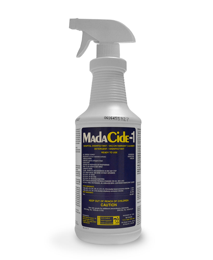 Madacide-1 Disinfectant/Decontaminant Cleaner — 32oz Spray Bottle - Darklab Tattoo Supplies