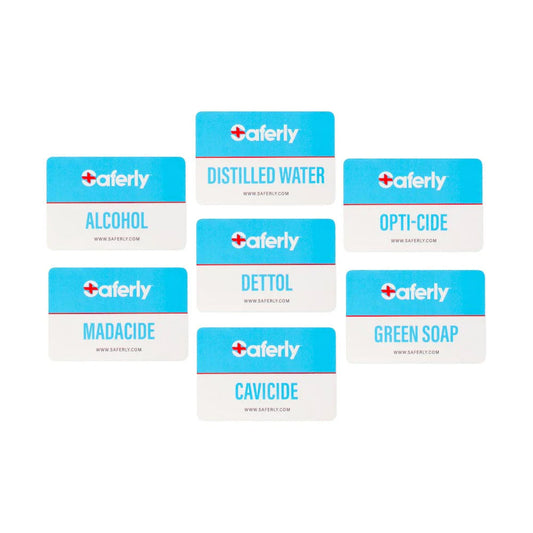 Saferly Bottle Labels — Pack of 5 — Pick Label - Darklab Tattoo Supplies Saferly Bottle Labels — Pack of 5 — Pick Label