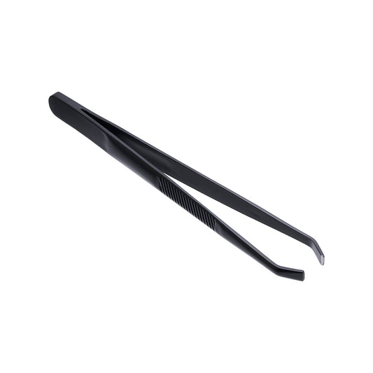 Saferly Anti-Static Black Slanted Tweezers - Darklab Tattoo Supplies Saferly Anti-Static Black Slanted Tweezers