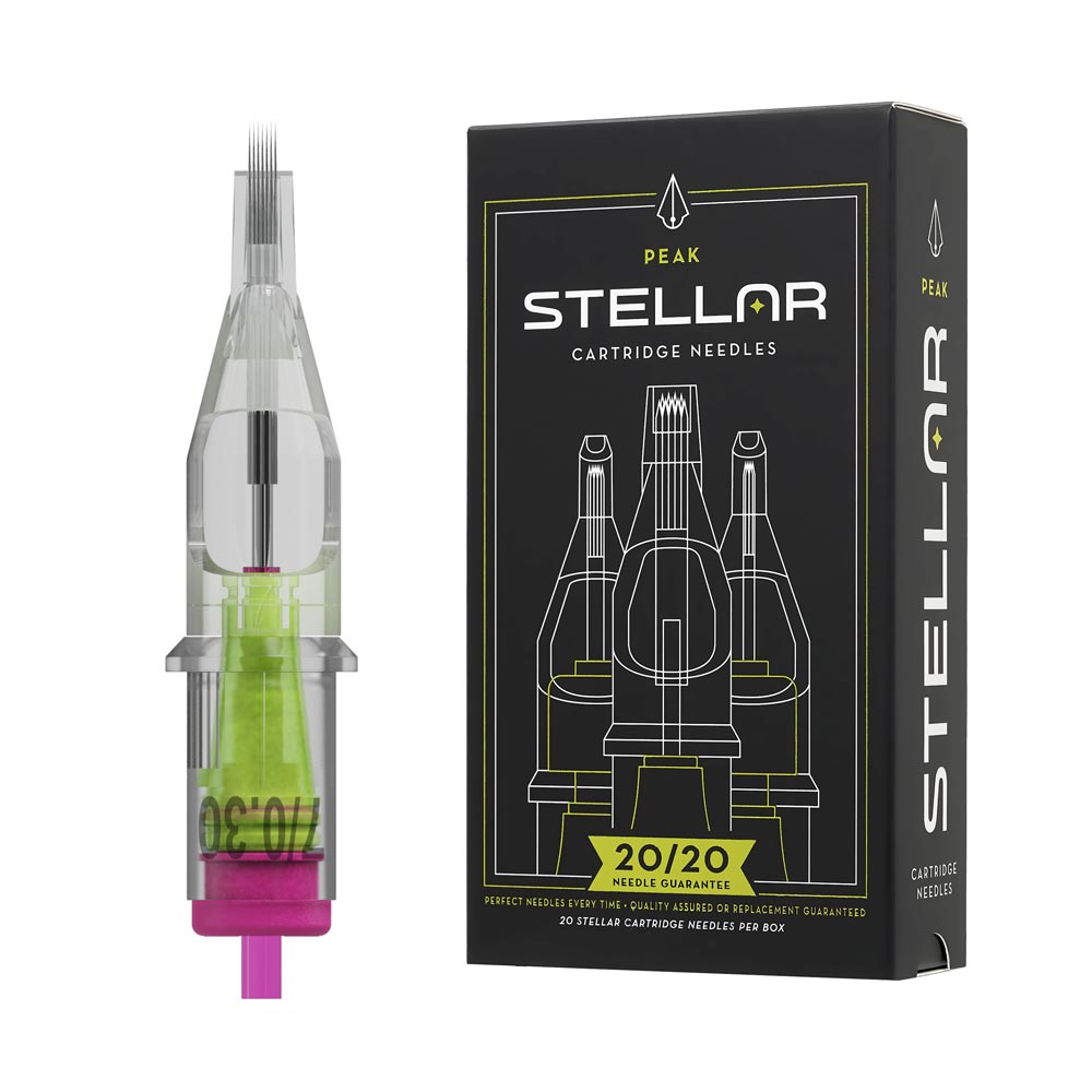 Peak Stellar Needle Cartridges — Box of 20 - Darklab Tattoo Supplies