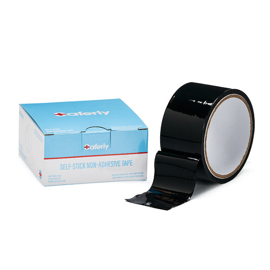Saferly Black Bondage + Stretching Tape - Darklab Tattoo Supplies Saferly Black Bondage + Stretching Tape