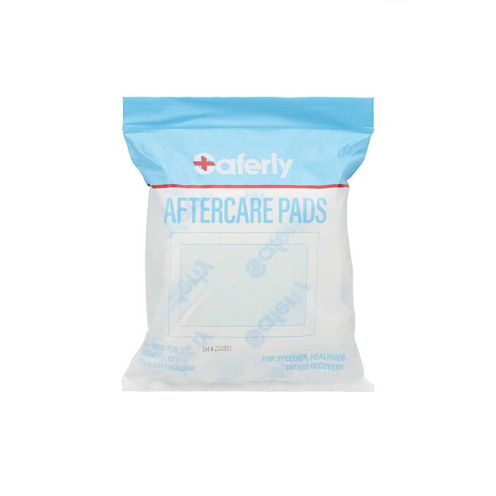Saferly Aftercare Pads — Pack of 10 — Pick Size - Darklab Tattoo SuppliesSaferly Aftercare Pads — Pack of 10 — Pick Size