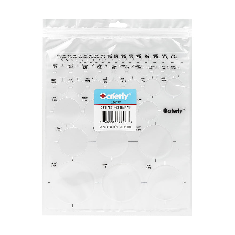 Saferly Areola + Nipple Reconstruction Template — Clear — Price Per 1 - Darklab Tattoo Supplies