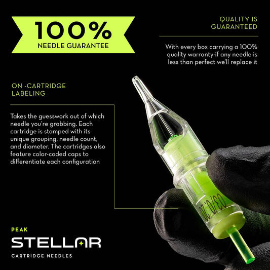 Peak Stellar Needle Cartridges — Box of 50