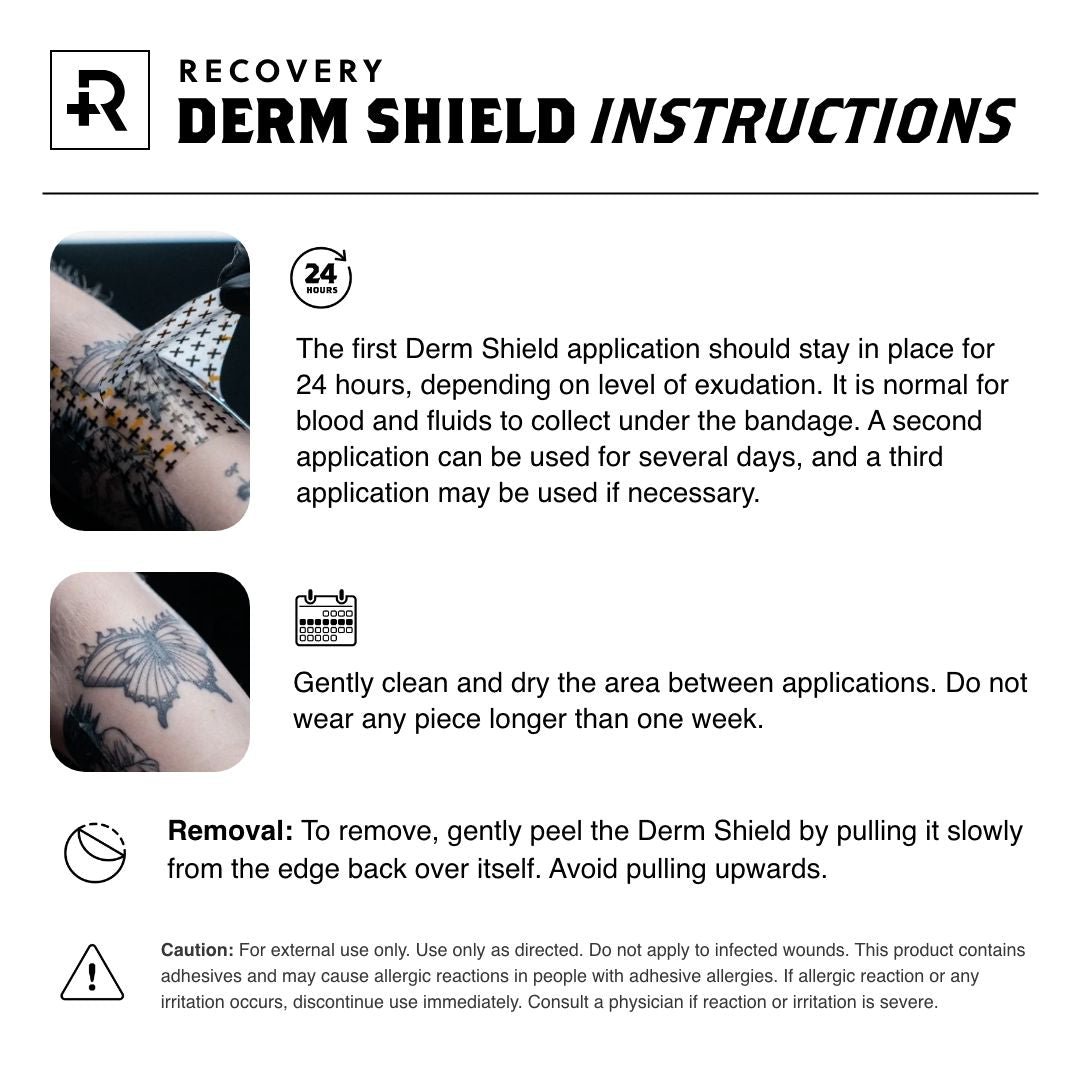 Recovery Derm Shield Bangers — Tub of 100 - Darklab Tattoo Supplies