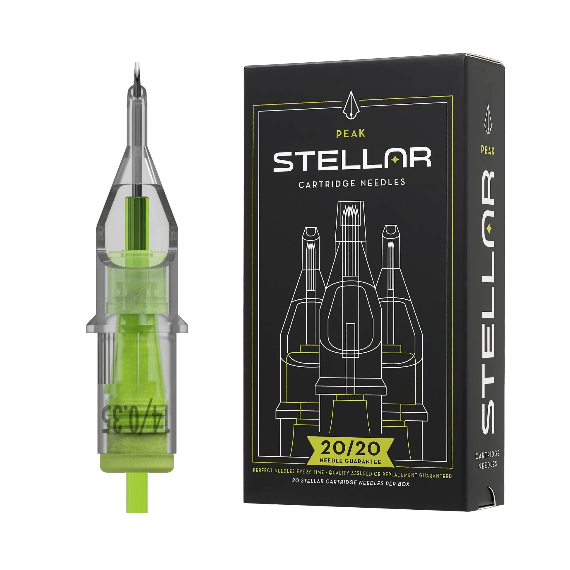 Peak Stellar Needle Cartridges — Box of 20 - Darklab Tattoo Supplies