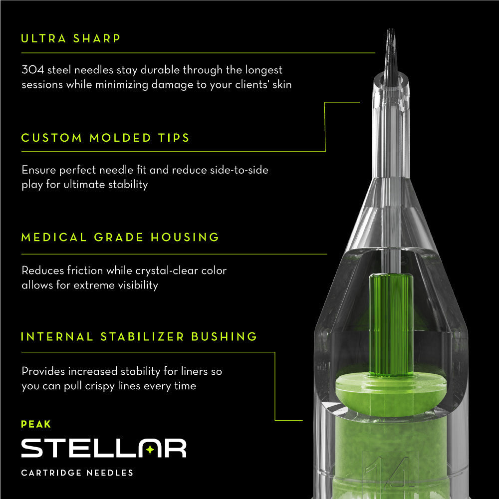Peak Stellar Needle Cartridges — Sample Pack - Darklab Tattoo Supplies
