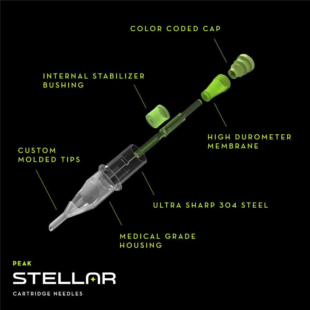 Peak Stellar Needle Cartridges — Sample Pack - Darklab Tattoo SuppliesPeak Stellar Needle Cartridges — Sample Pack