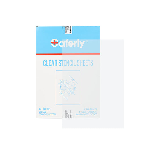 Saferly Clear Tattoo Stencil Insert — 8-1/2" x 11” — 200 Sheets - Darklab Tattoo Supplies Saferly Clear Tattoo Stencil Insert — 8-1/2" x 11” — 200 Sheets