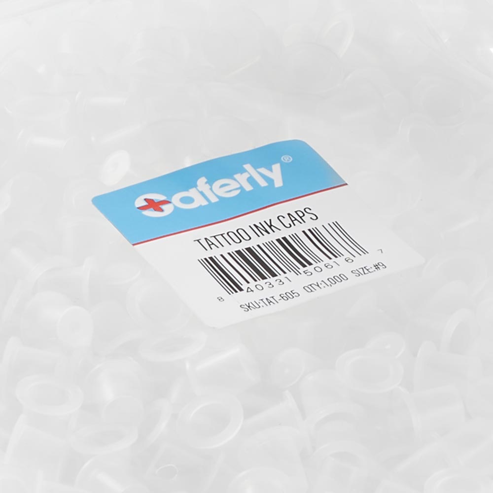 Saferly Tattoo Ink Cups — Bag of 1000— Pick Size - Darklab Tattoo SuppliesSaferly Tattoo Ink Cups — Bag of 1000— Pick Size
