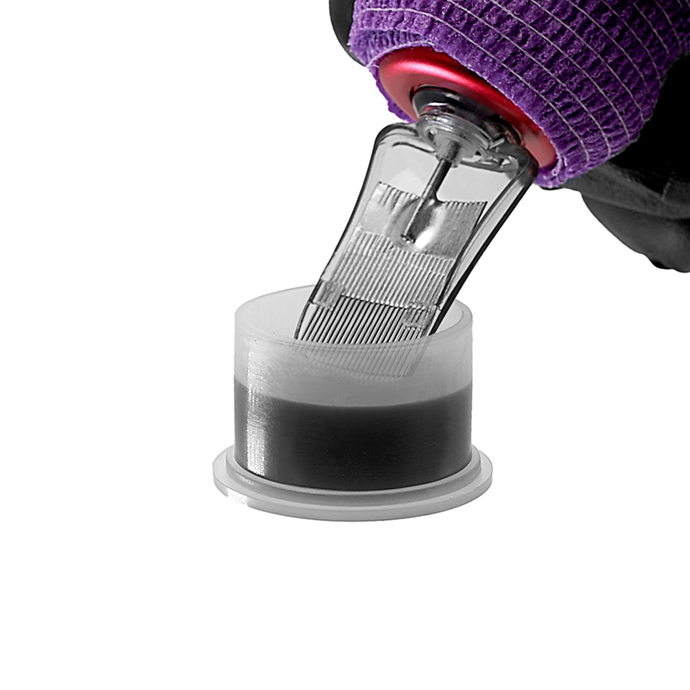 Saferly Tattoo Ink Cups with Base — Size #25 — Bag of 250 - Darklab Tattoo Supplies
