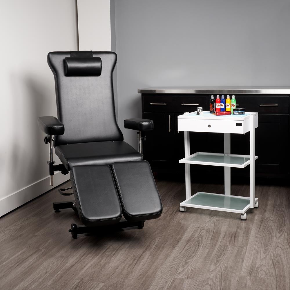 Fellowship Locking Cabinet for Rolling Cart — White - Darklab Tattoo Supplies
