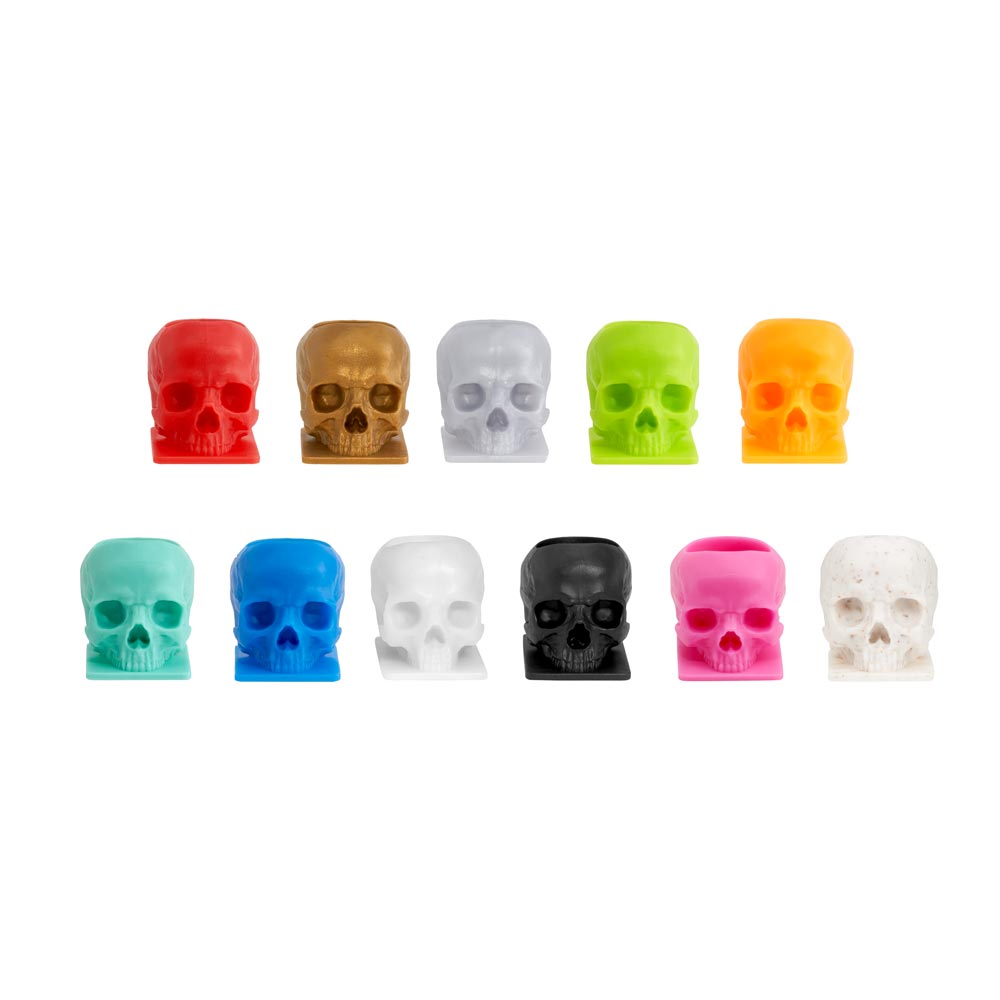 Saferly Skull Ink Caps — Size #16 (Large) — Bag of 200 - Darklab Tattoo SuppliesSaferly Skull Ink Caps — Size #16 (Large) — Bag of 200
