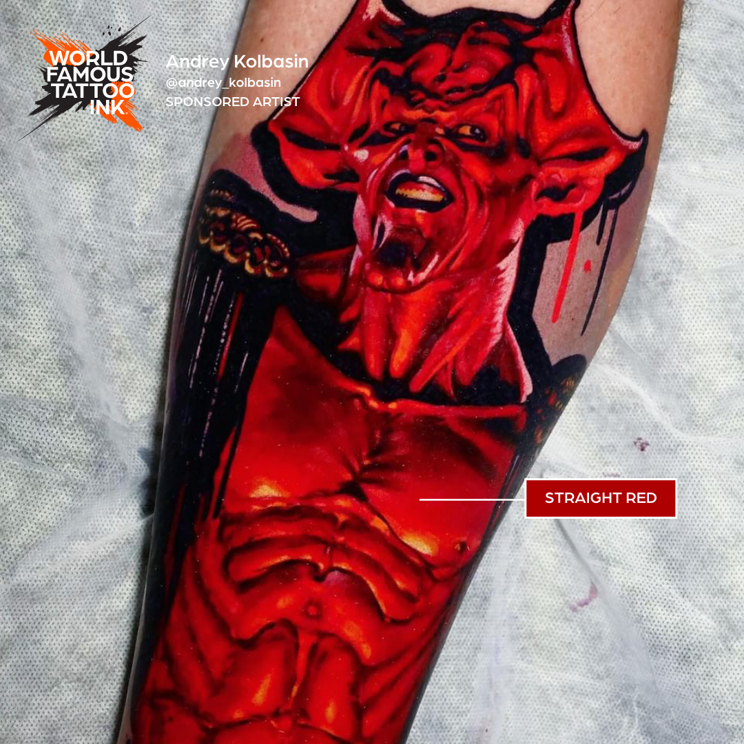Straight Red | World Famous Tattoo Ink - Darklab Tattoo Supplies