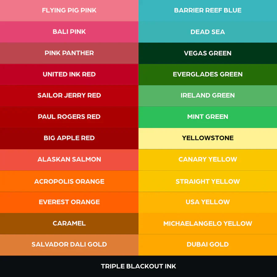 50 color Set — World Famous — 1oz - Darklab Tattoo Supplies50 color Set — World Famous — 1oz