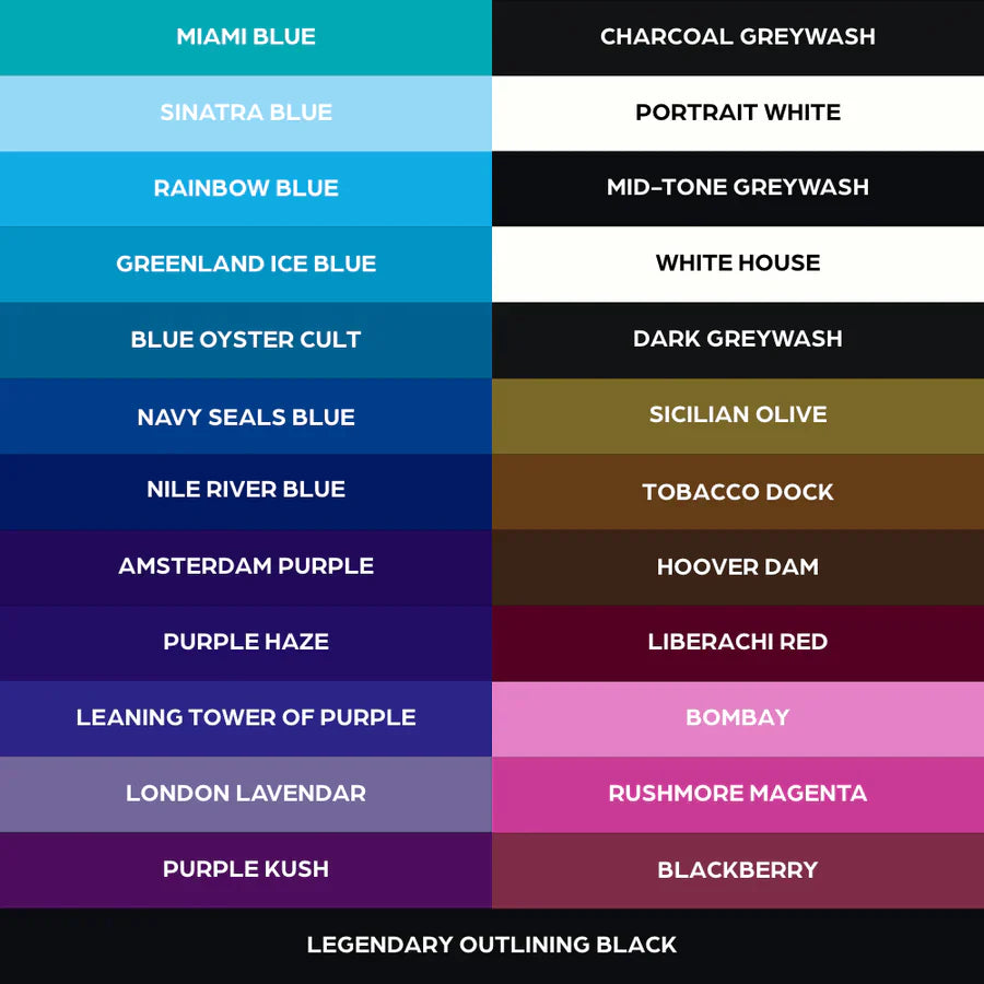 50 color Set — World Famous — 1oz - Darklab Tattoo Supplies