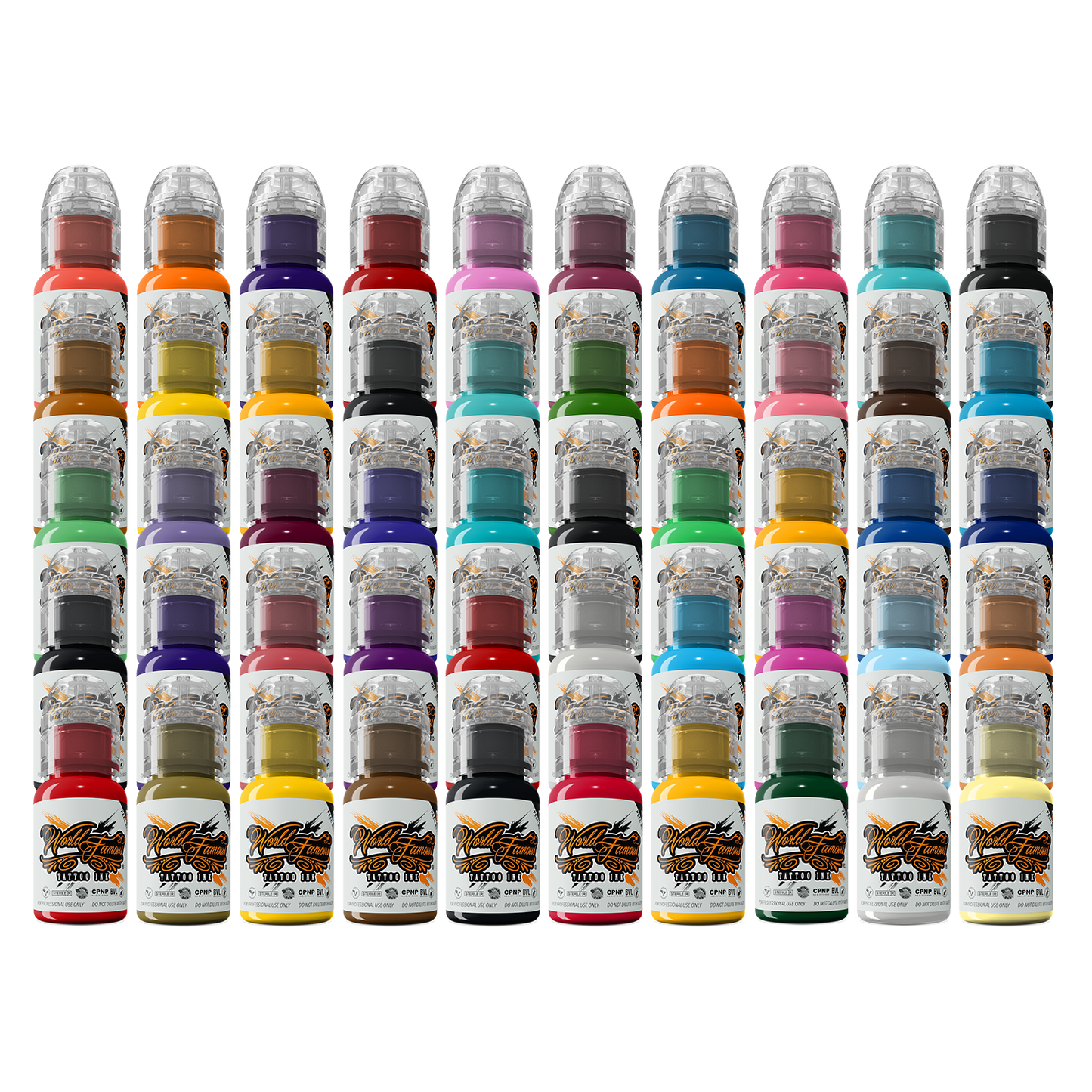 50 color Set — World Famous — 1oz - Darklab Tattoo Supplies