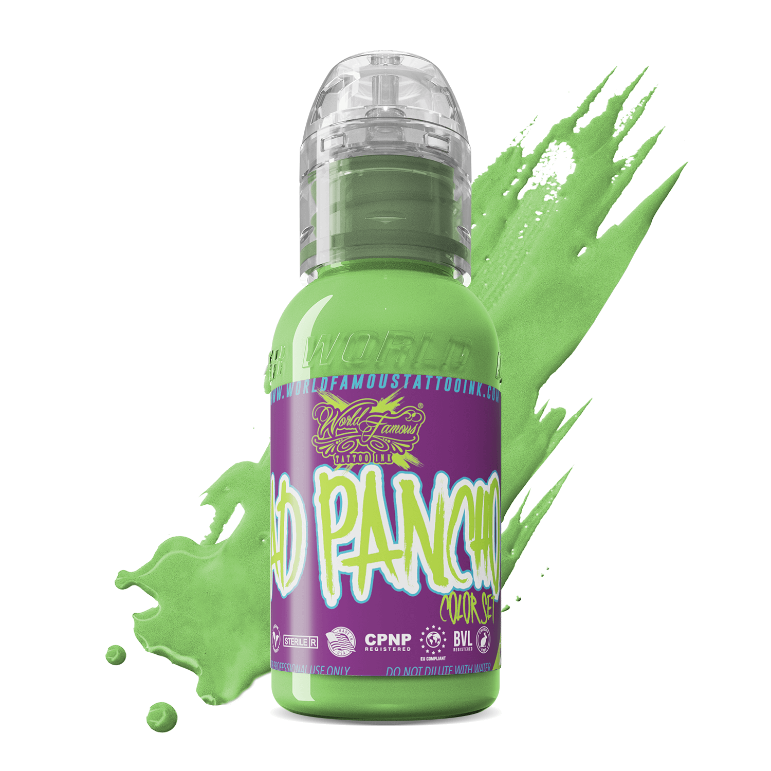 A.D. Pancho Proteam Color - Light Green | World Famous Tattoo Ink - Darklab Tattoo SuppliesA.D. Pancho Proteam Color - Light Green | World Famous Tattoo Ink