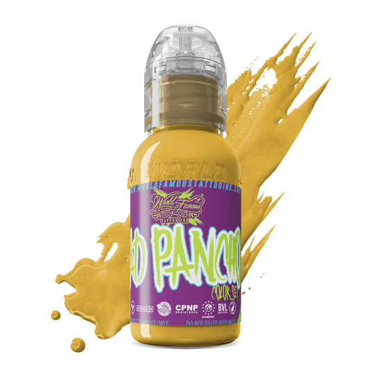 A.D. Pancho Proteam Color - Light Yellow | World Famous Tattoo Ink - Darklab Tattoo Supplies A.D. Pancho Proteam Color - Light Yellow | World Famous Tattoo Ink