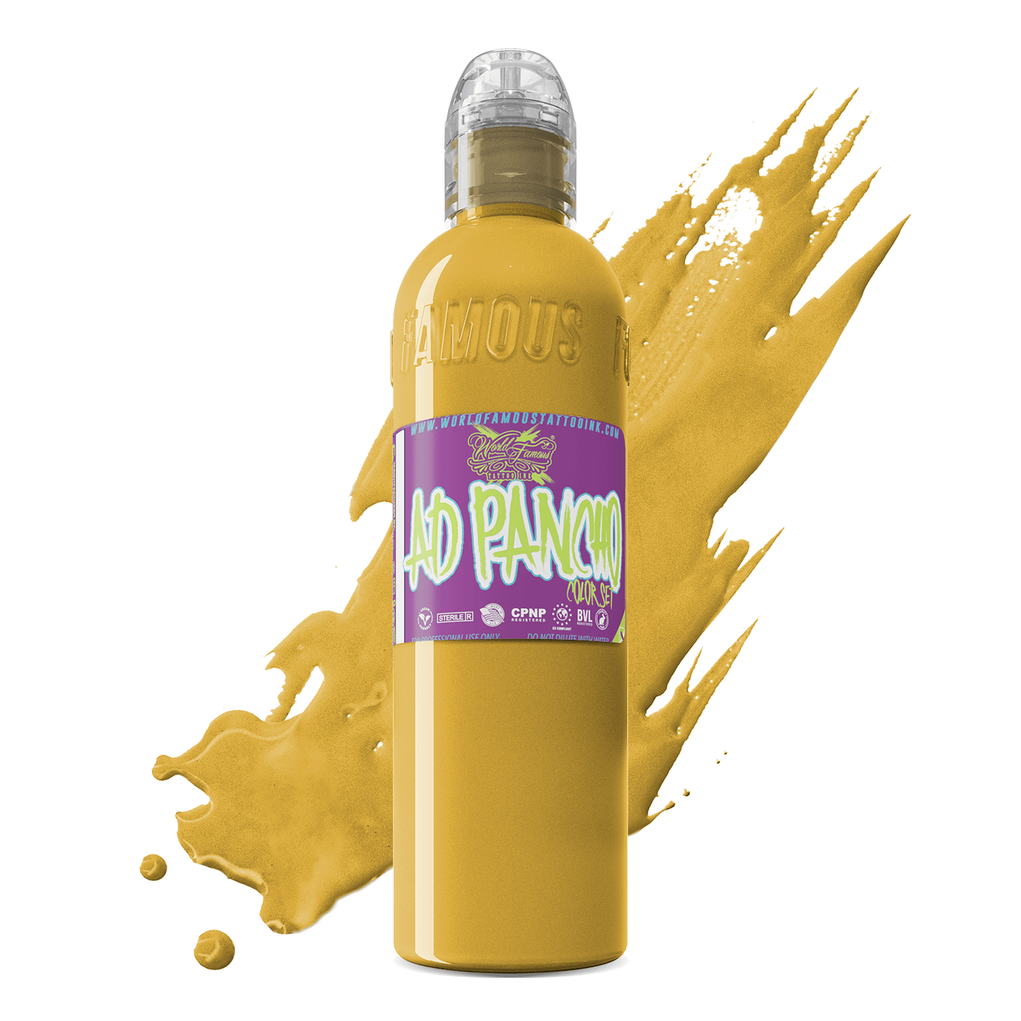 A.D. Pancho Proteam Color - Light Yellow | World Famous Tattoo Ink - Darklab Tattoo Supplies