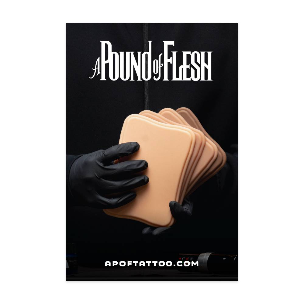 A Pound of Flesh Practice Skins Proud User Banner - Darklab Tattoo Supplies