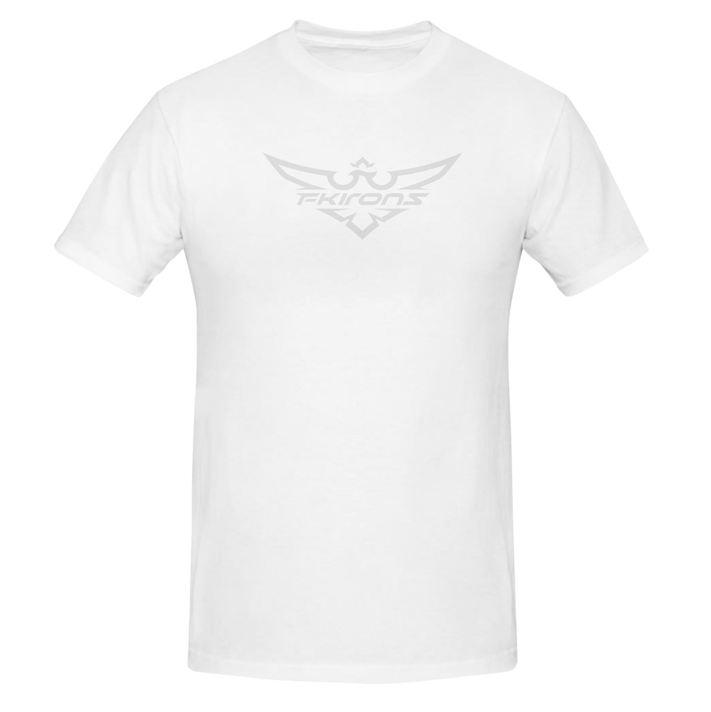 WHITE AND GREY FK IRONS LOGO T SHIRT - Darklab Tattoo Supplies