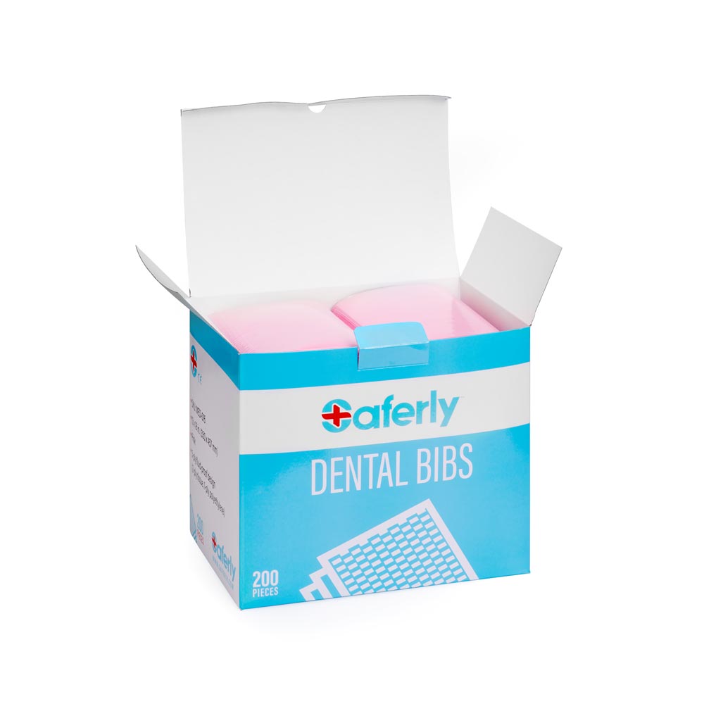 Saferly Dental Bibs 13" x 18" — Box of 200 — Pick Color - Darklab Tattoo Supplies