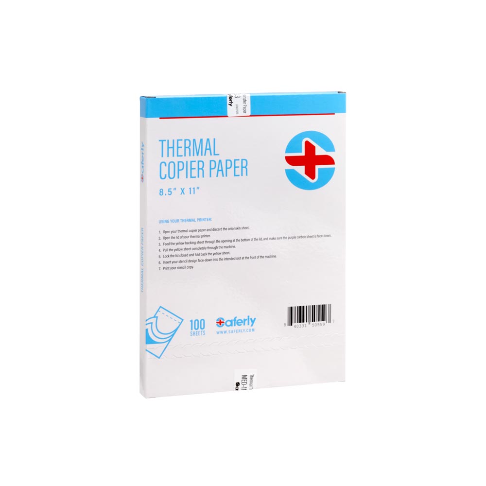 Saferly Tattoo Thermal Image Copier Stencil Paper — 8-1/2" x 11” — 100 Sheets - Darklab Tattoo Supplies