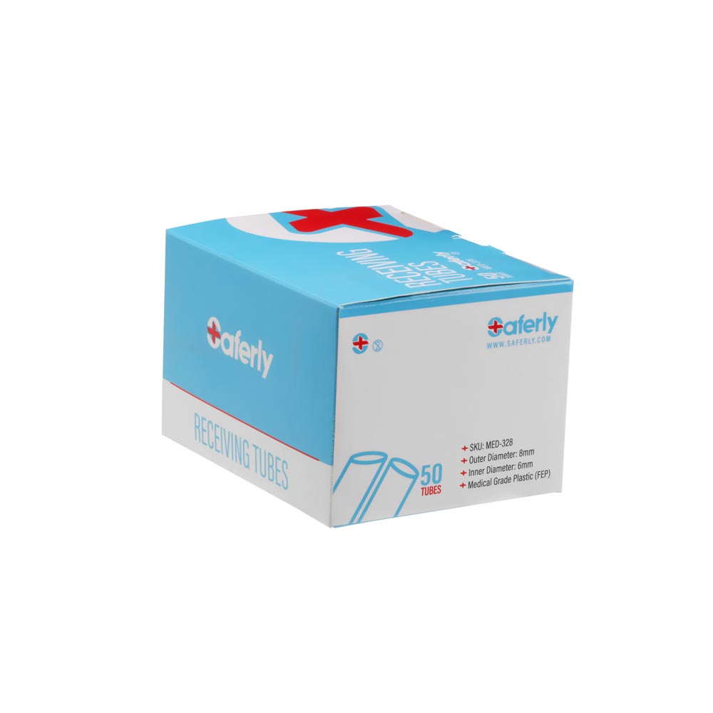 Saferly Plastic Disposable 0g Receiving Tubes — Box of 50 - Darklab Tattoo Supplies