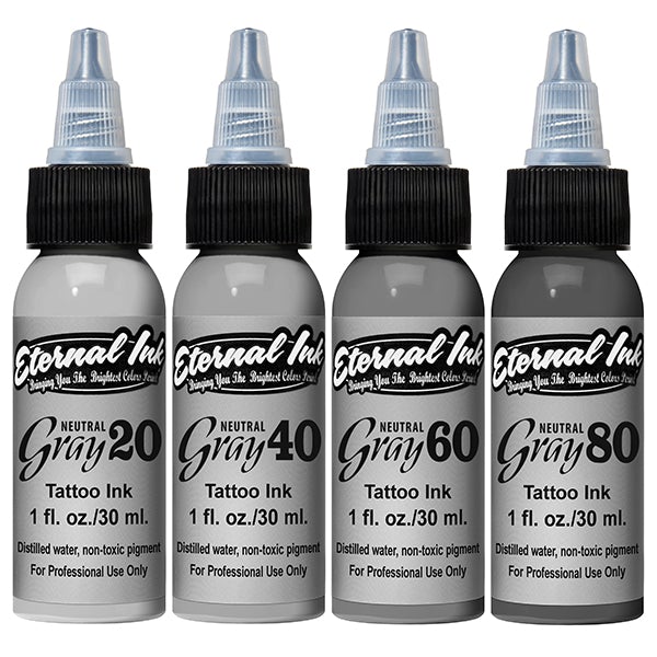 Neutral Gray ink set 1 oz - Darklab Tattoo SuppliesNeutral Gray ink set 1 oz