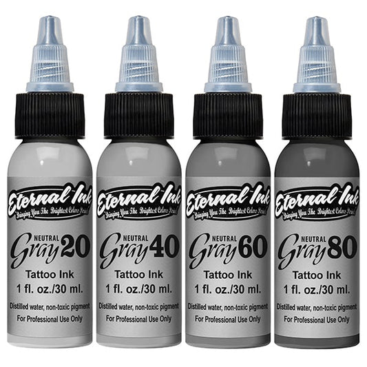 Neutral Gray ink set 1 oz - Darklab Tattoo Supplies Neutral Gray ink set 1 oz