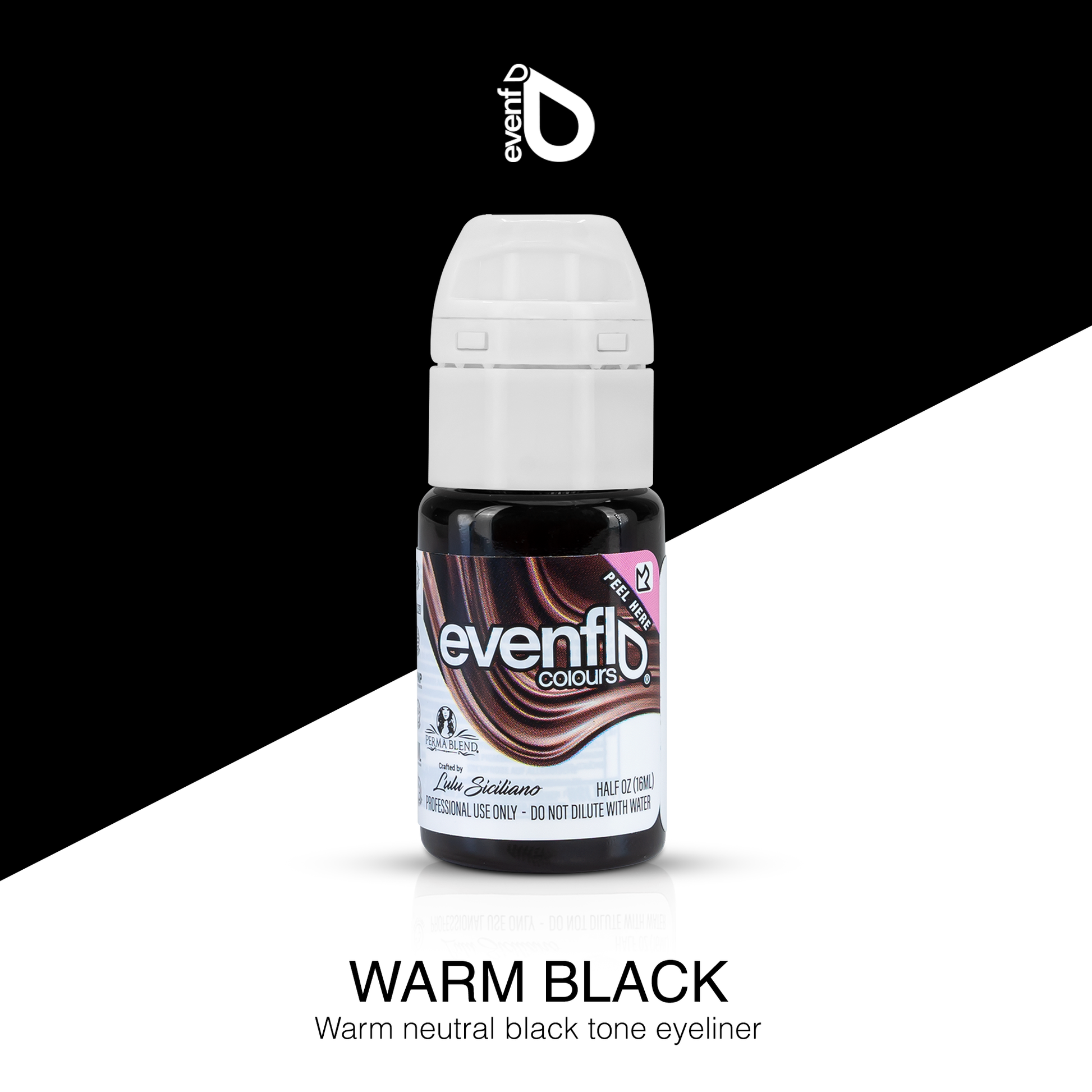 Warm Black Eyeliner Evenflo Pigment - Darklab Tattoo SuppliesWarm Black Eyeliner Evenflo Pigment