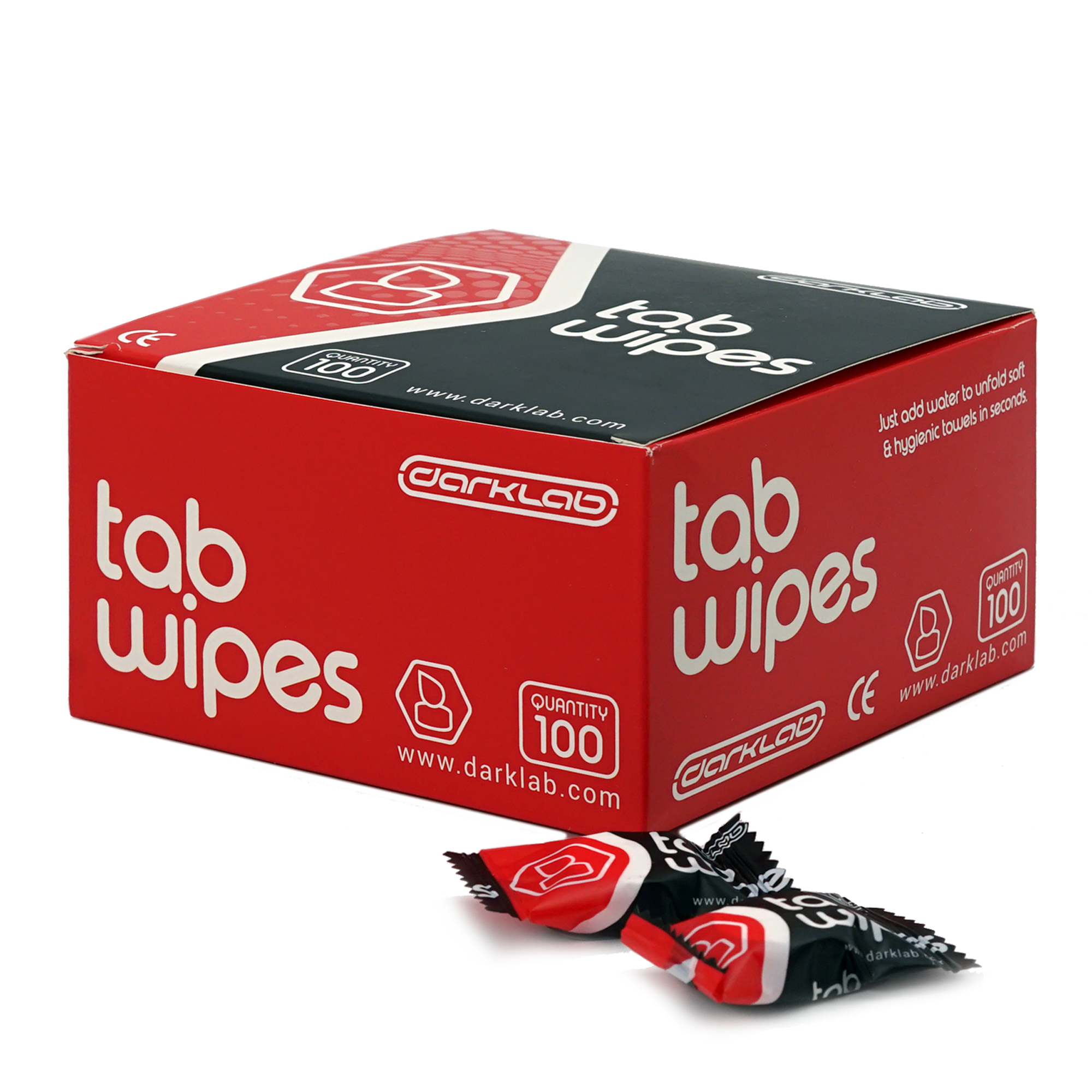 Darklab Compressed Tabs - Compostable & Expandable towels (100ct