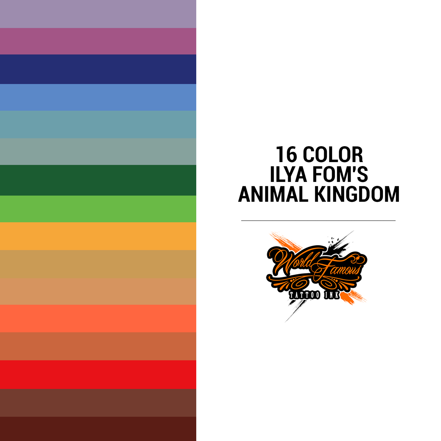 Ilya Fom Animal Kingdom Set 1oz | World Famous Tattoo Ink - Darklab Tattoo Supplies