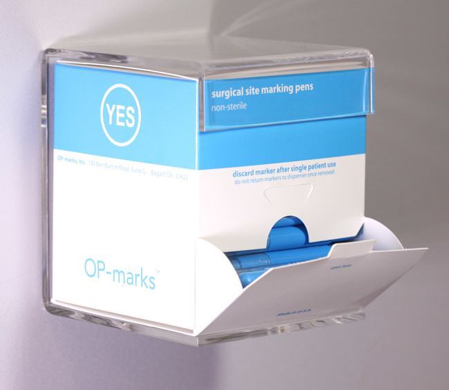 Saferly Pen Acrylic Display - 4 mm Mini Max Surgical Skin Markers - Wall Mount