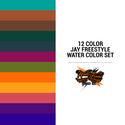 Jay Freestyle Water Color Set | World Famous Tattoo Ink - Darklab Tattoo Supplies Jay Freestyle Water Color Set | World Famous Tattoo Ink