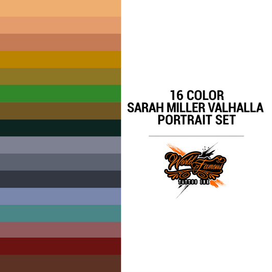 Sarah Miller Valhalla Portrait Set | World Famous Tattoo Ink - Darklab Tattoo Supplies Sarah Miller Valhalla Portrait Set | World Famous Tattoo Ink