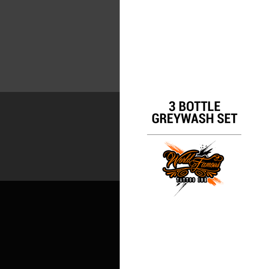 3 Bottle Greywash | World Famous Tattoo Ink - Darklab Tattoo Supplies 3 Bottle Greywash | World Famous Tattoo Ink