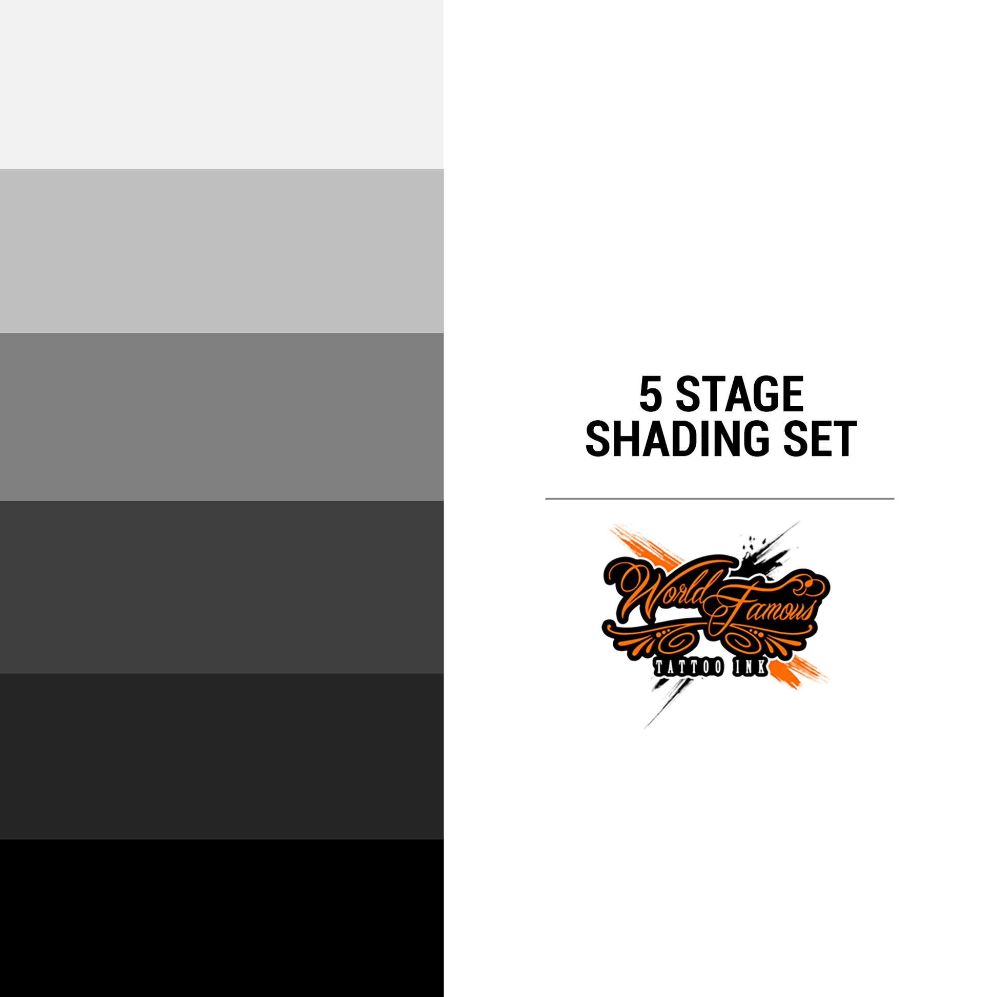 5 Stage Shading Set | World Famous Tattoo Ink - Darklab Tattoo Supplies5 Stage Shading Set | World Famous Tattoo Ink