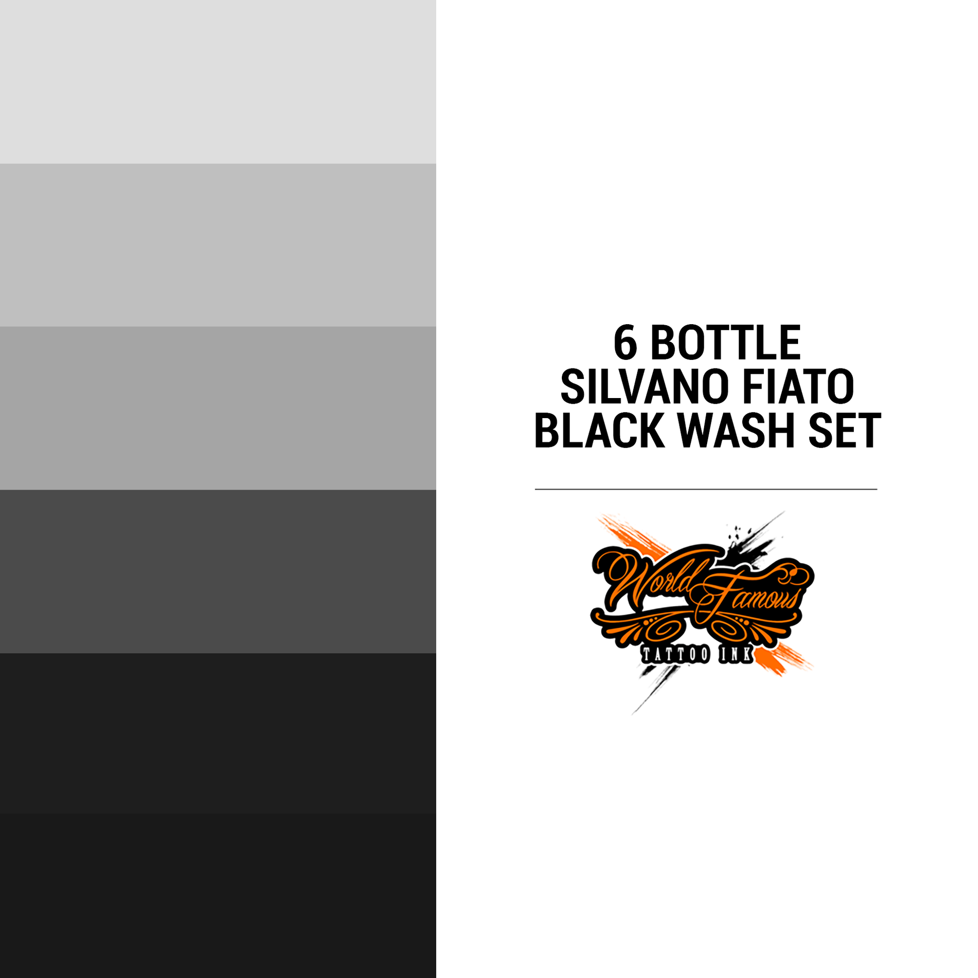 Silvano Fiato Black Wash Set | World Famous Tattoo Ink - Darklab Tattoo SuppliesSilvano Fiato Black Wash Set | World Famous Tattoo Ink