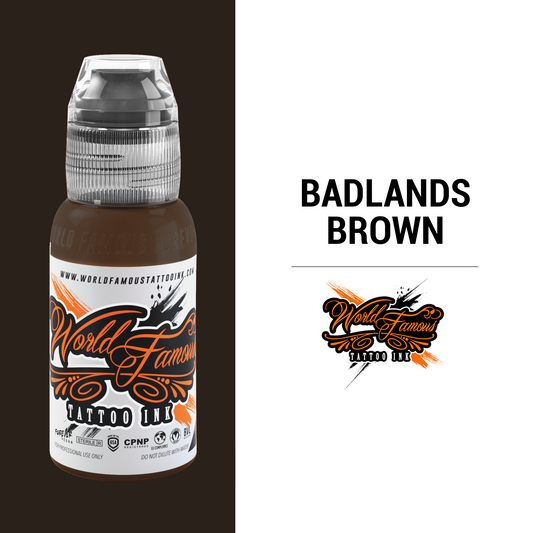 Badlands Brown | World Famous Tattoo Ink - Darklab Tattoo Supplies Badlands Brown | World Famous Tattoo Ink