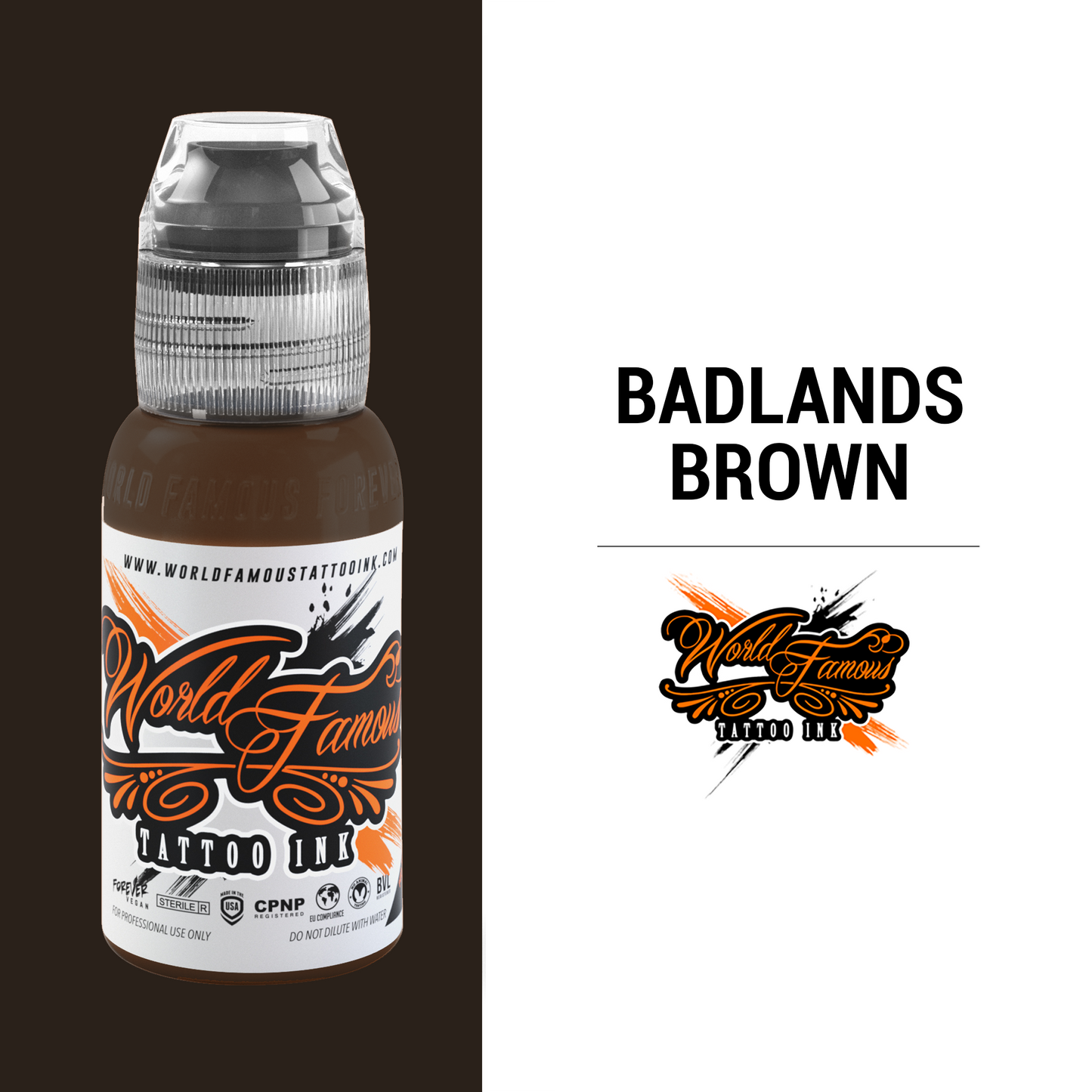 Badlands Brown | World Famous Tattoo Ink - Darklab Tattoo Supplies
