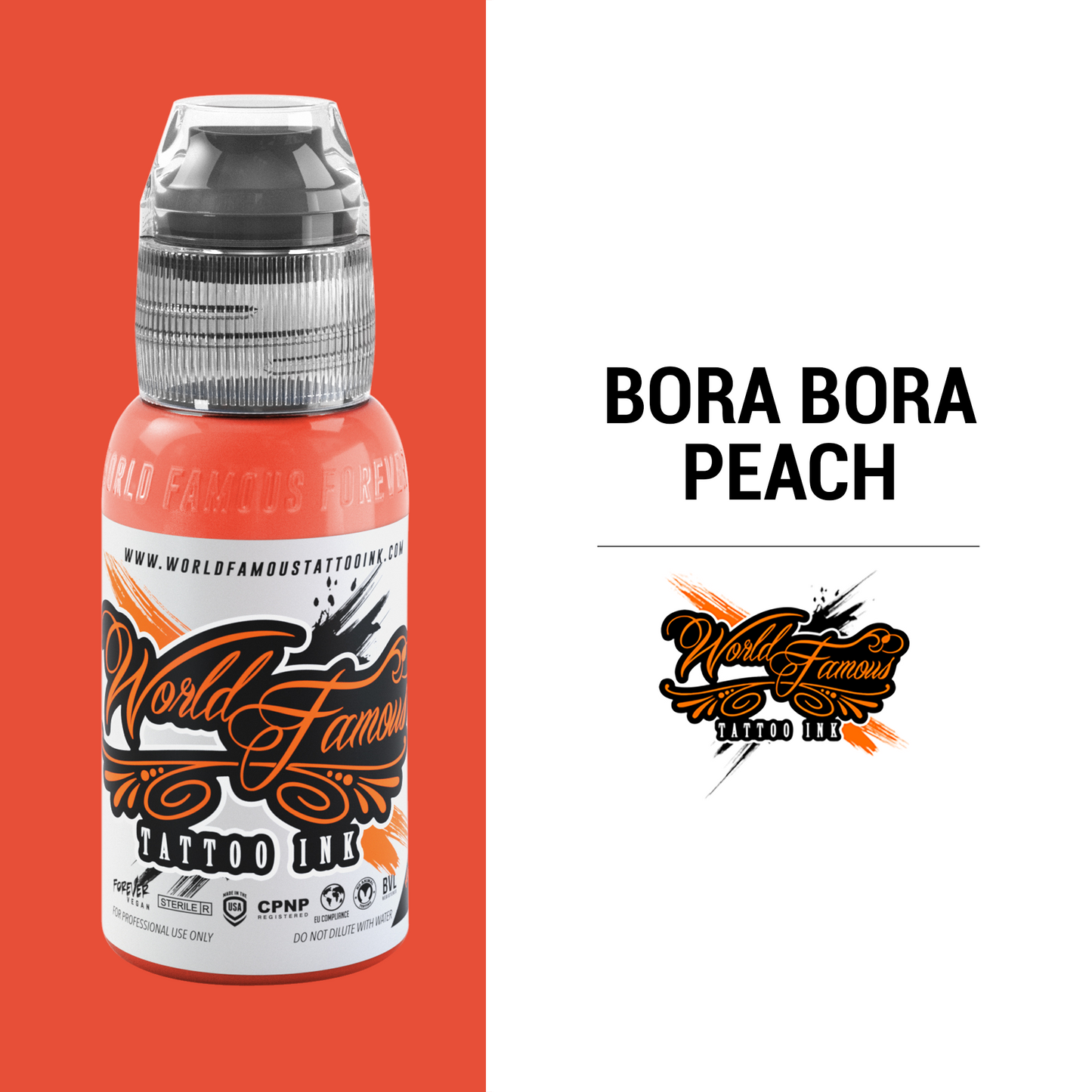 Bora Bora Peach | World Famous Tattoo Ink - Darklab Tattoo Supplies