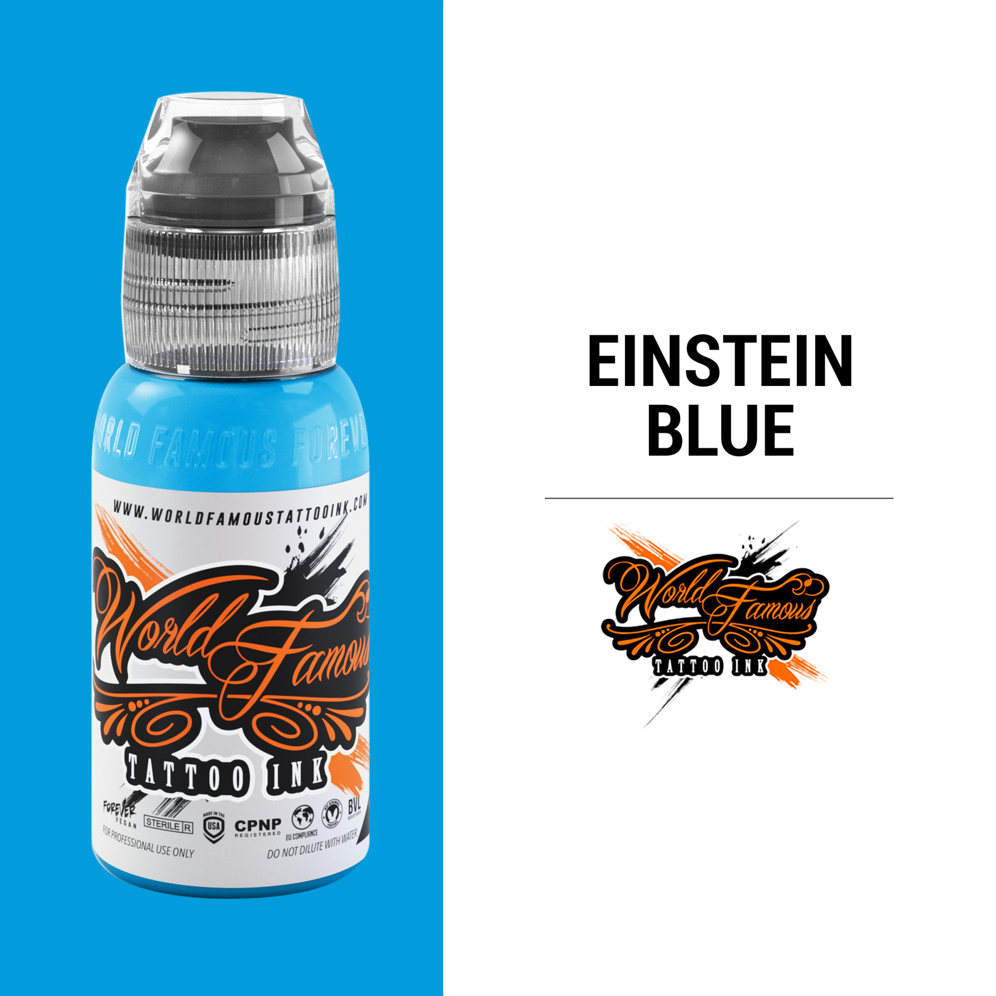 Einstein Blue | World Famous Tattoo Ink - Darklab Tattoo SuppliesEinstein Blue | World Famous Tattoo Ink