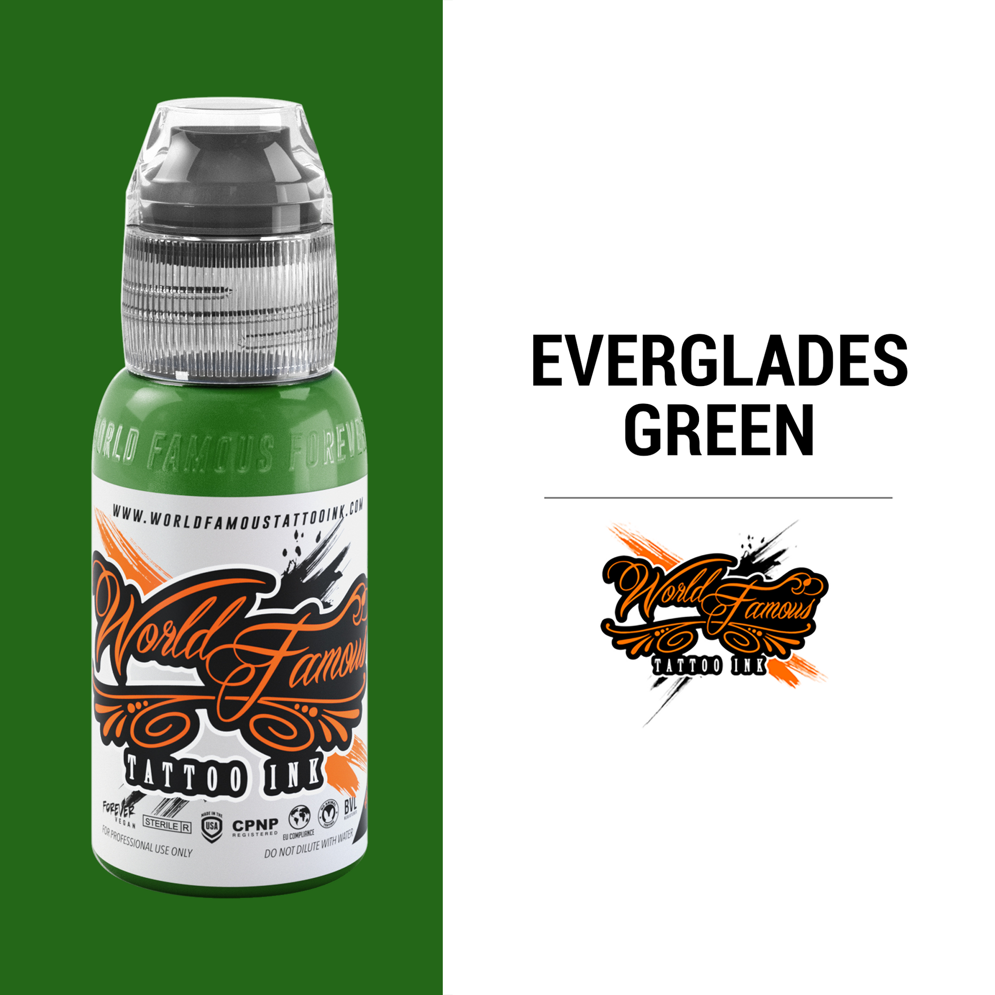 Everglades Green | World Famous Tattoo Ink - Darklab Tattoo SuppliesEverglades Green | World Famous Tattoo Ink