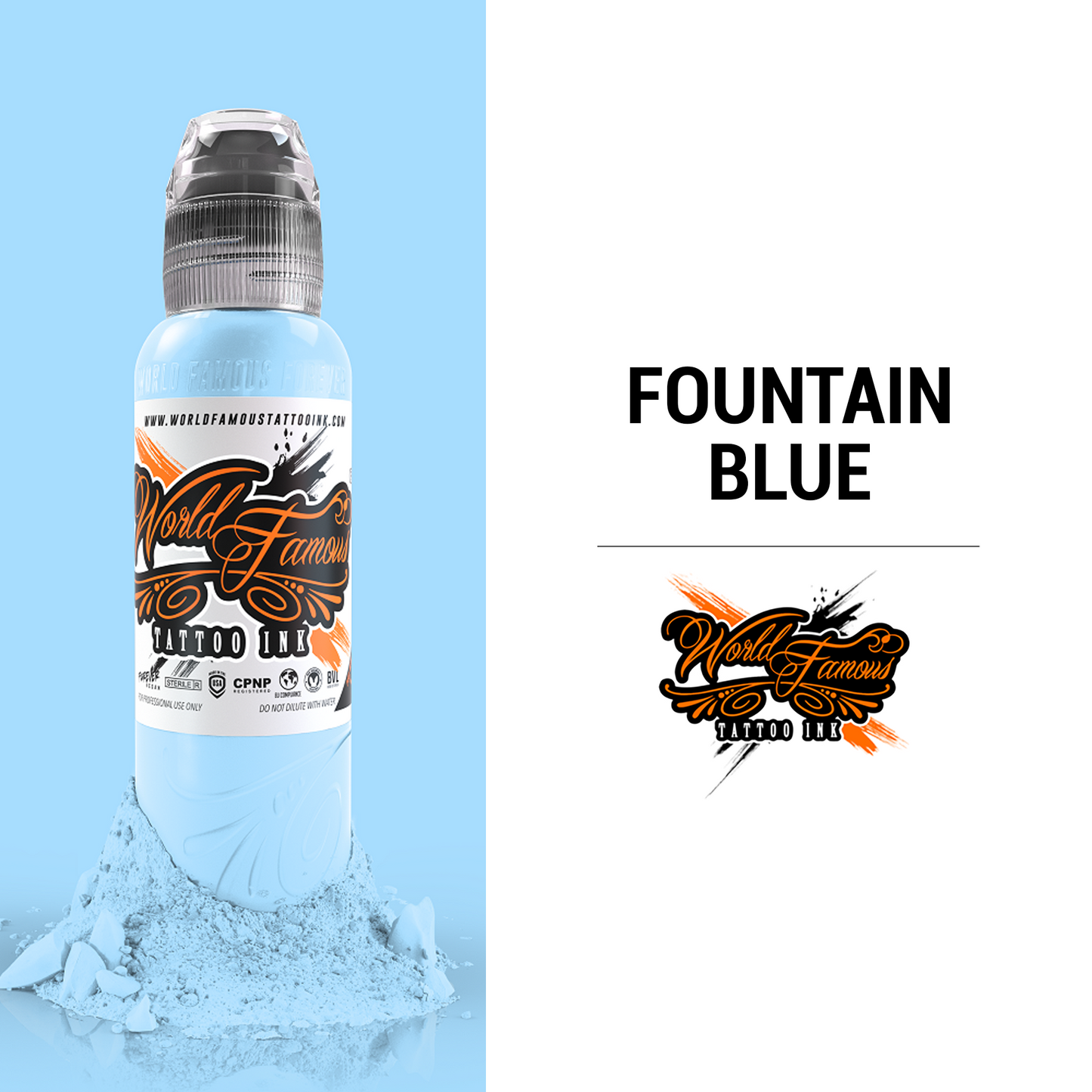Fountain Blue | World Famous Tattoo Ink - Darklab Tattoo Supplies