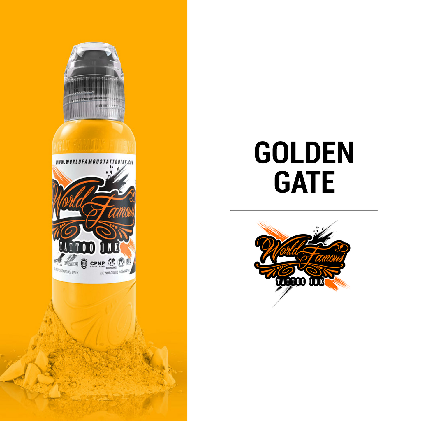Golden Gate - World Famous Tattoo Ink - Darklab Tattoo Supplies