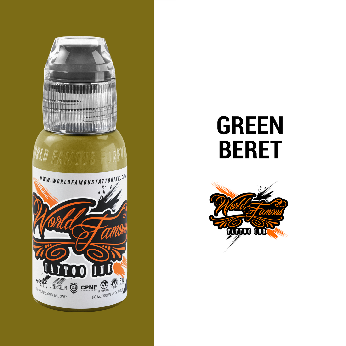 Green Beret | World Famous Tattoo Ink - Darklab Tattoo Supplies